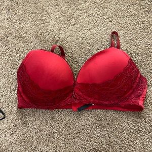 Sexy red push up bra